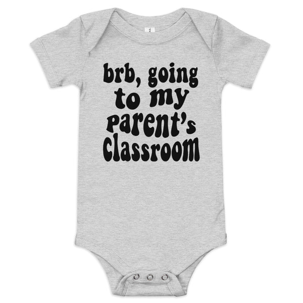parent's class (black text) baby onesie