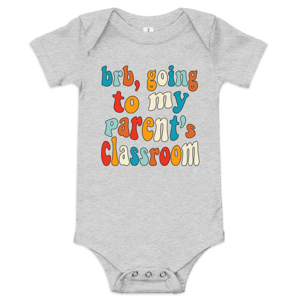 parent's class (colorful text) baby onesie