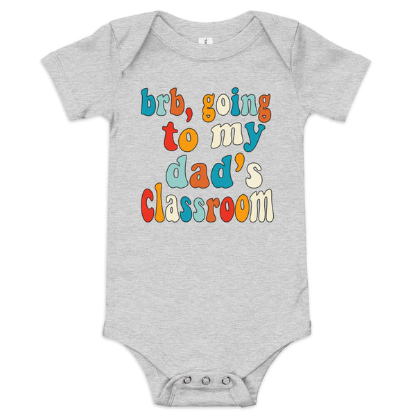 dad's class (colorful text) baby onesie