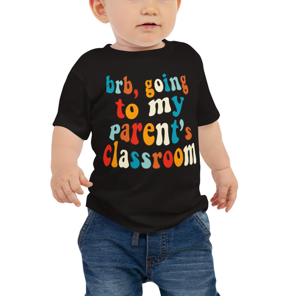 parent's class (colorful text) baby tee