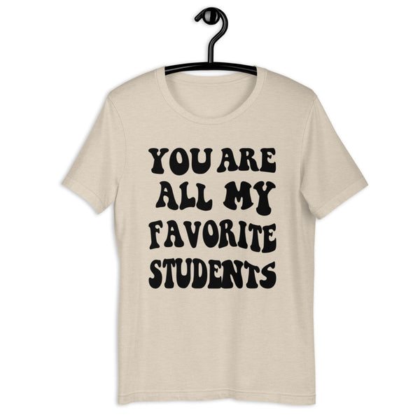 ~* PRINT ON FRONT *~ fave students tee