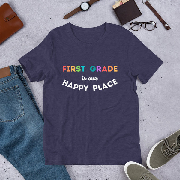 first grade is my happy place tee 2.0
