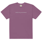bully the government [heavy unisex tee, white font]