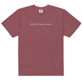 bully the government [heavy unisex tee, white font]