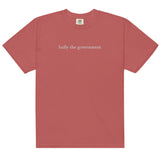 bully the government [heavy unisex tee, white font]