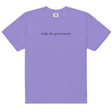 bully the government [heavy unisex tee, navy font]