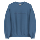 bully the govt crewneck (blue text)
