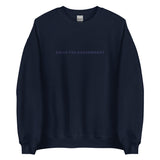 bully the govt crewneck (blue text)