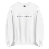 bully the govt crewneck (blue text)