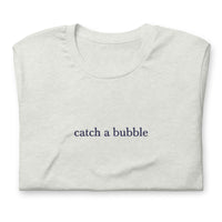 embroidered catch a bubble t-shirt (navy text)