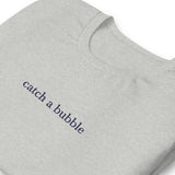 embroidered catch a bubble t-shirt (navy text)