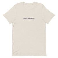 embroidered catch a bubble t-shirt (navy text)