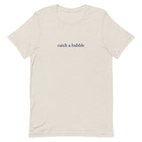 embroidered catch a bubble t-shirt (navy text)