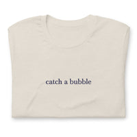 embroidered catch a bubble t-shirt (navy text)