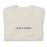 embroidered catch a bubble t-shirt (navy text)