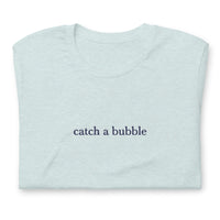 embroidered catch a bubble t-shirt (navy text)