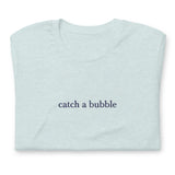 embroidered catch a bubble t-shirt (navy text)