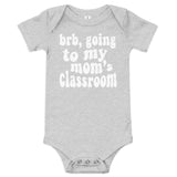 mom's class (white text) baby onesie