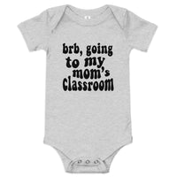 mom's class (black text) baby onesie