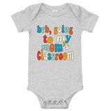 mom's class (colorful text) baby onesie