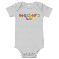 teacher's kid (candy colored) baby onesie