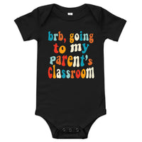 parent's class (colorful text) baby onesie