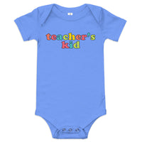 teacher's kid (candy colored) baby onesie