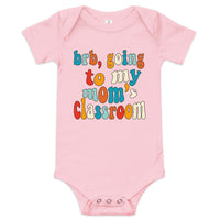 mom's class (colorful text) baby onesie