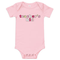 teacher's kid (strawberry) baby onesie