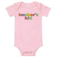 teacher's kid (candy colored) baby onesie