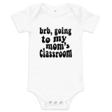 mom's class (black text) baby onesie