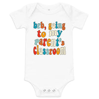 parent's class (colorful text) baby onesie