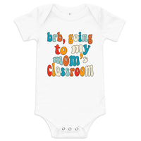 mom's class (colorful text) baby onesie