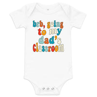 dad's class (colorful text) baby onesie