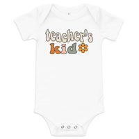 teacher's flower child baby onesie