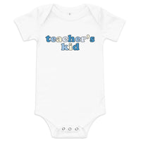 teacher's kid (blueberry) baby onesie