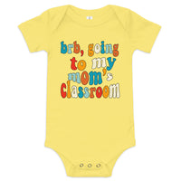 mom's class (colorful text) baby onesie