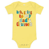 dad's class (colorful text) baby onesie