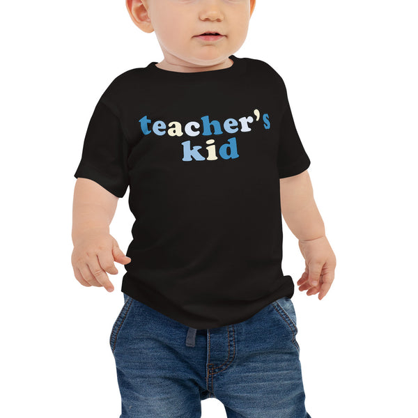 teacher's kid (blueberry) baby tee