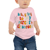 parent's class (colorful text) baby tee