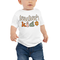 teacher's flower child baby tee