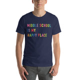 middle school is my happy place tee