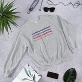 teaching is political crewneck berry