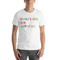 middle school is my happy place tee