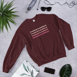 teaching is political crewneck pink