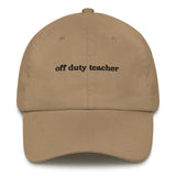 off duty teacher hat