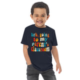 parent's class (colorful text) tee for kiddos