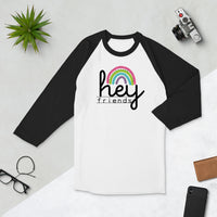 hey friends baseball tee