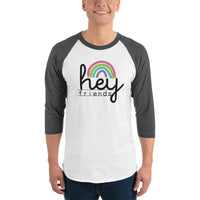 hey friends baseball tee