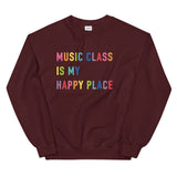 music class is my happy place crewneck